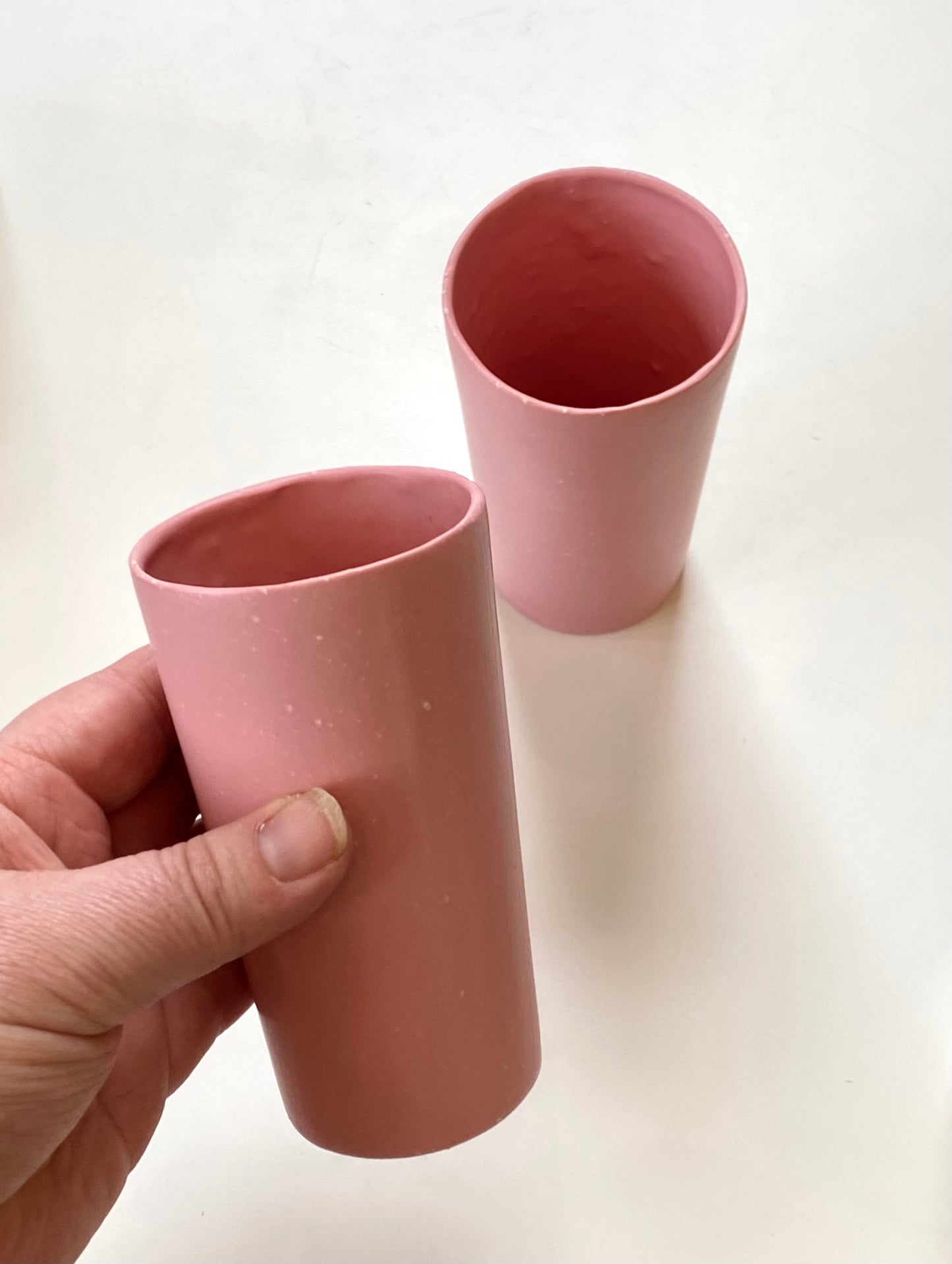 Pink / White Sprinkle Ceramic Tumbler
