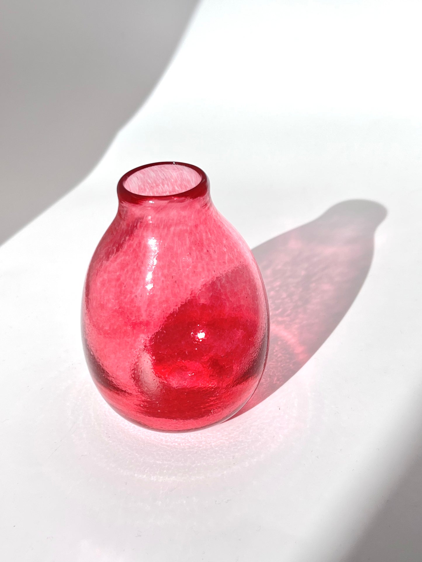 Handblown Glass Diffuser/Vase - Gold Ruby