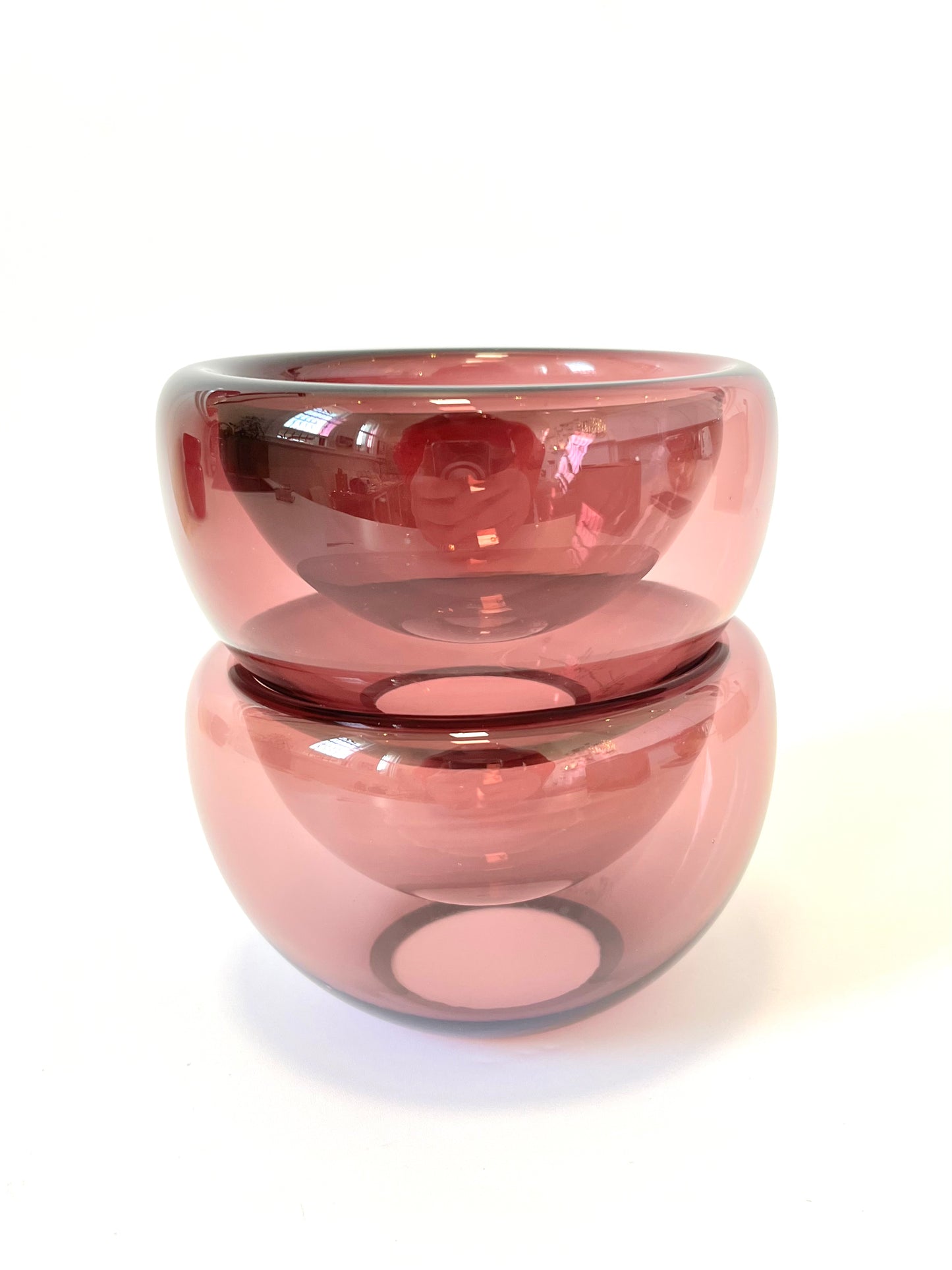 Handblown Glass Mini "Fulvio" Bowl - Aubergine
