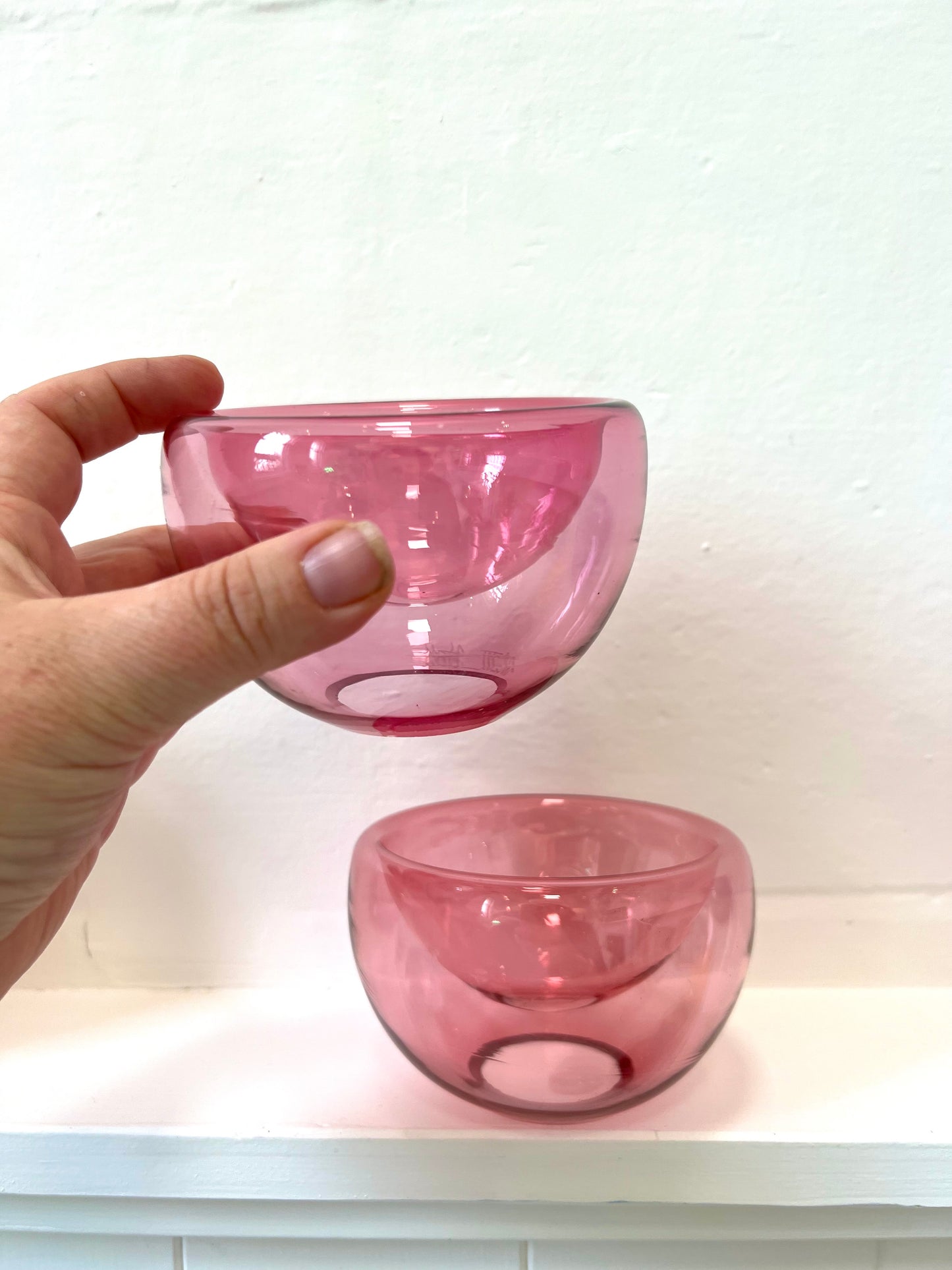 Handblown Glass Mini "Fulvio" Bowl - Gold Ruby