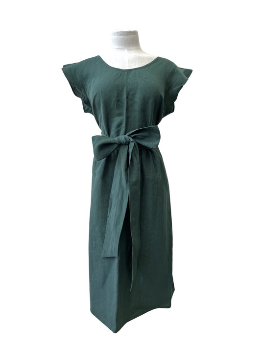 "Mollie" Dress - Jade Linen